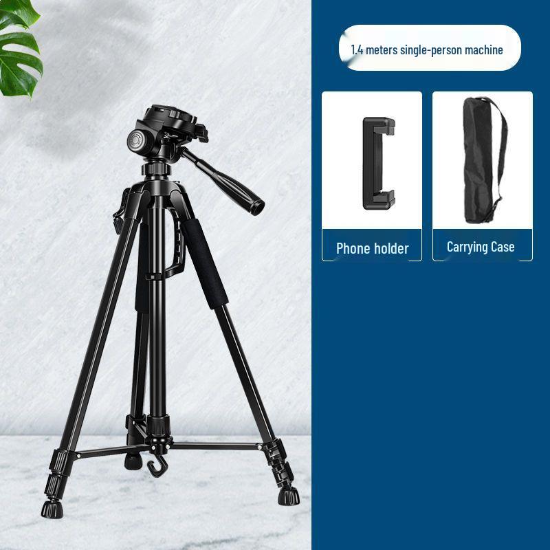 Dual Phone Holder Tripod for Live Streaming, Photography & Video Recording - Portable, Adjustable, Multi-functional Floor Stand