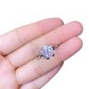 Eight Hearts And Eight Arrows Pt950 Kuaishou Full Diamond Opening Ring Female Zircon Diamond Ring