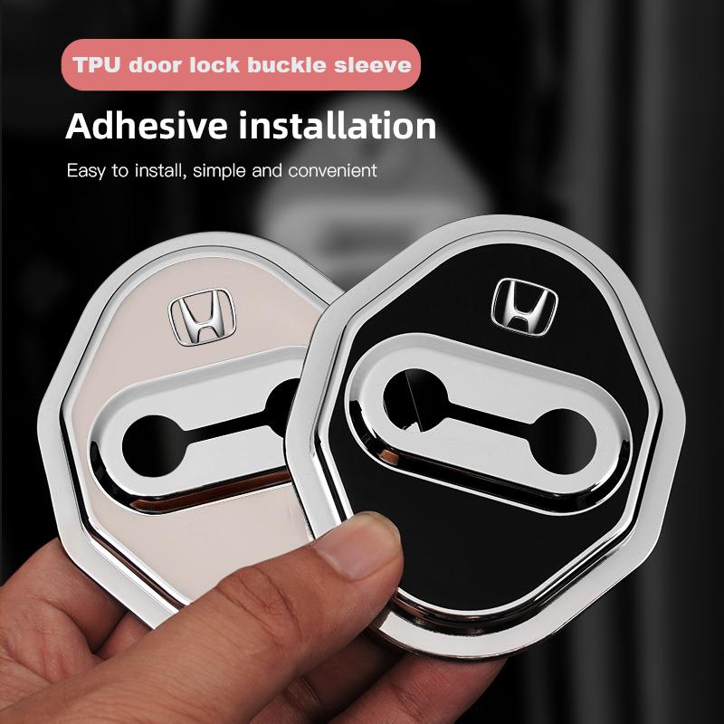 4Pcs TPU Car Door Lock Buckle Protection Cover For Honda Civic FIT Accord Prelude CRV 5th City CRZ CRX Jazz HRV Pilot Odyssey OM4