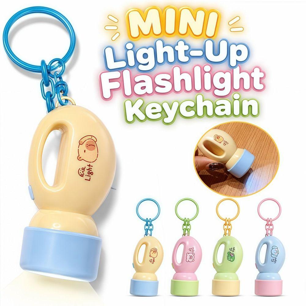 MINI Light-Up Flashlight Keychain Lightweight LED Bag Charm Night Light Pendant Key/Backpack Decor