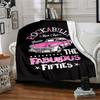 1pc Rockabilly Fabulous Soft Flannel All Season Throw for Home, Office, Outdoor UseDurable Comfort Soft Warm Throw for Home