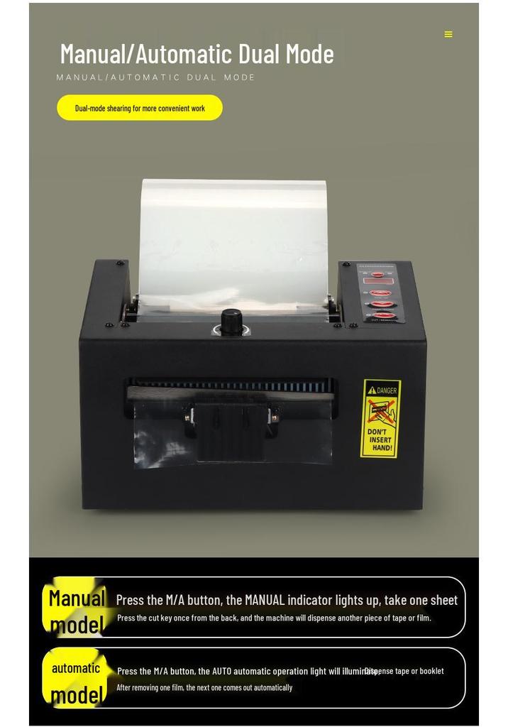 Fully Automatic ZCUT-80 Tape Cutter for Double-Sided, Transparent, High-Temperature, and Film Adhesive Tapes.