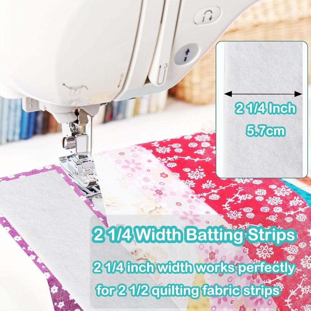 Nuovo Rotolo di Imbottitura in Misto Poliestere da 45 Yds Bianco 2 1/4 Pollici Tappeti Jelly Roll Jellyroll