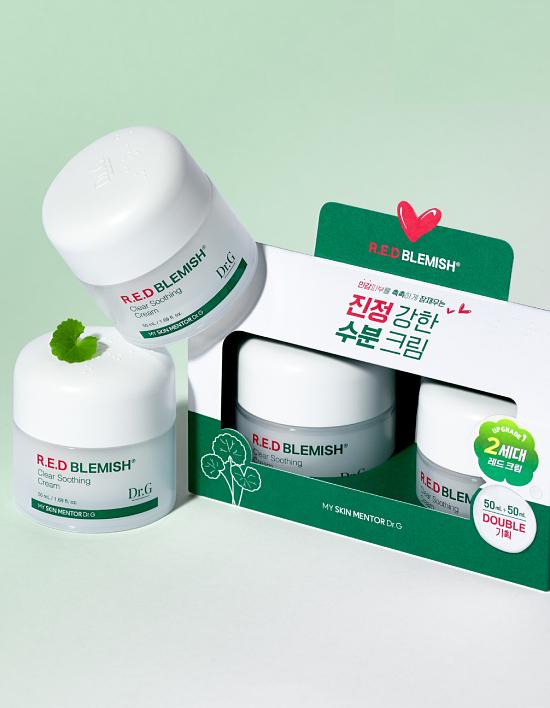 Dr.g Red Blemish Clear Soothing Cream 2nd Generation 50ml Duo Gift Set