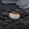 Spot supply full of copper zircon European and American rings trendy solid rings hip hop rings men