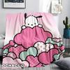 1PC Pochacco Print Flannel Blanket, High quality All Seasons, Home Decor, Warmth and Comfort, Perfect for Christmas Gifts