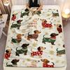 Sausage Dog Blanket Lightweight Soft Warm All-Season Throw Blankets for Sofa Bed Travel Camping - Cozy Home Decor Holiday  Gift