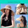 Summer Wide Brim Hat With Detachable Shoulder Cape For Sun Protection And Breathability