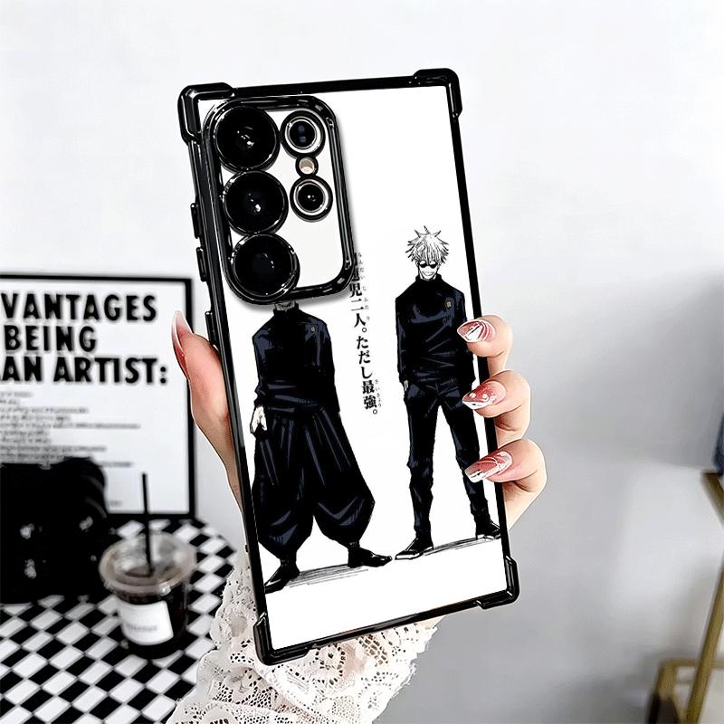 Anime Geto Suguru JUJUSU Plating Phone Case For Samsung Galaxy S24 S25 FE S26 Edge S23 Ultra S22 S21 Plus S20 Anti-Fall Airabag