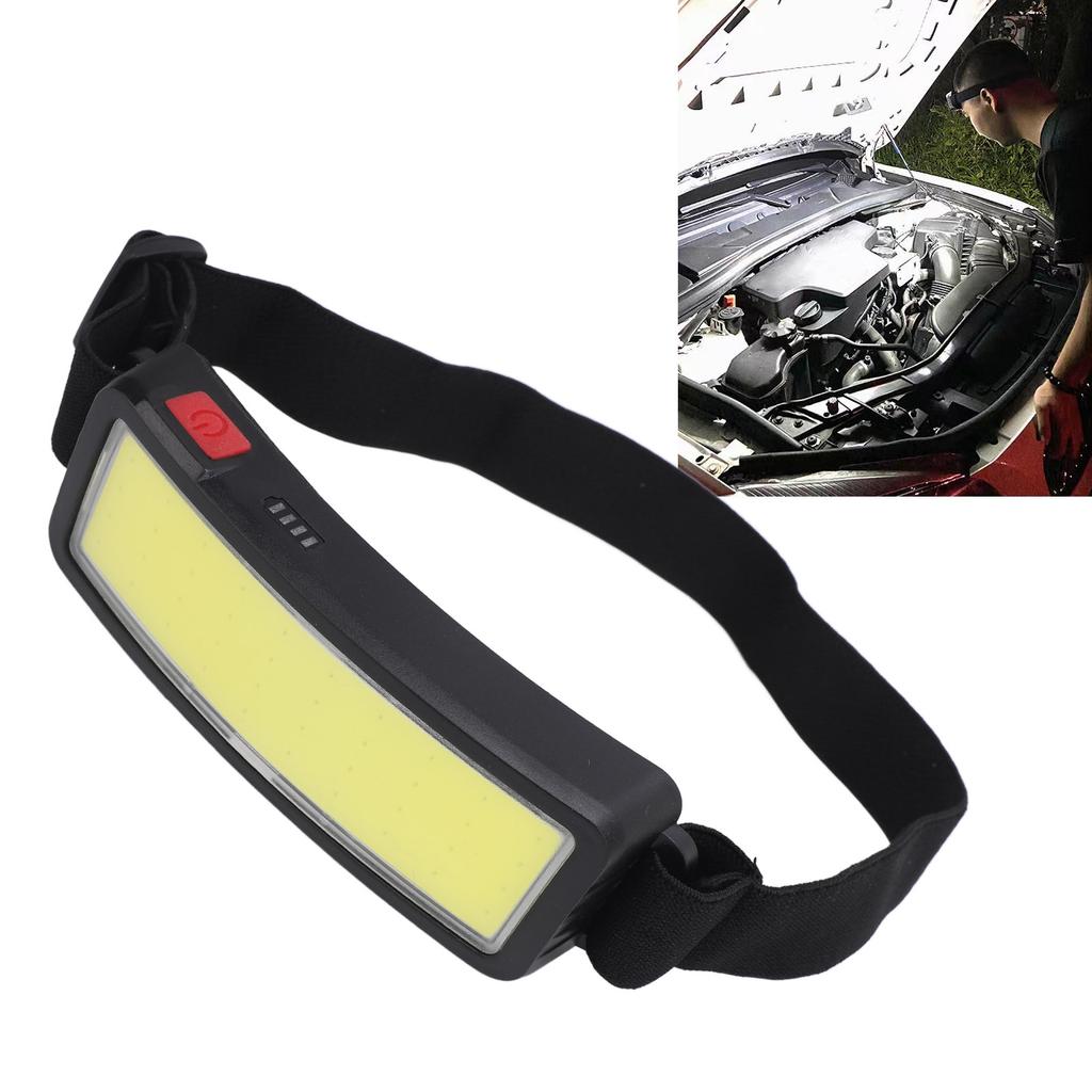 COB Headlamp Wearable Work Lamp USB Rechargeable Large Area Floodlight for Outdoor Camping Night Fishing