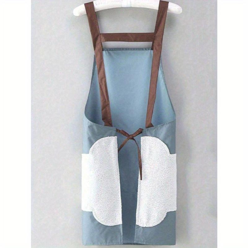 1pc Waterproof & Oil-Proof Cooking Apron, Fashion Home Kitchen Adult Apron For Women, Suitable For Cooking, Restaurant And Work Uniform