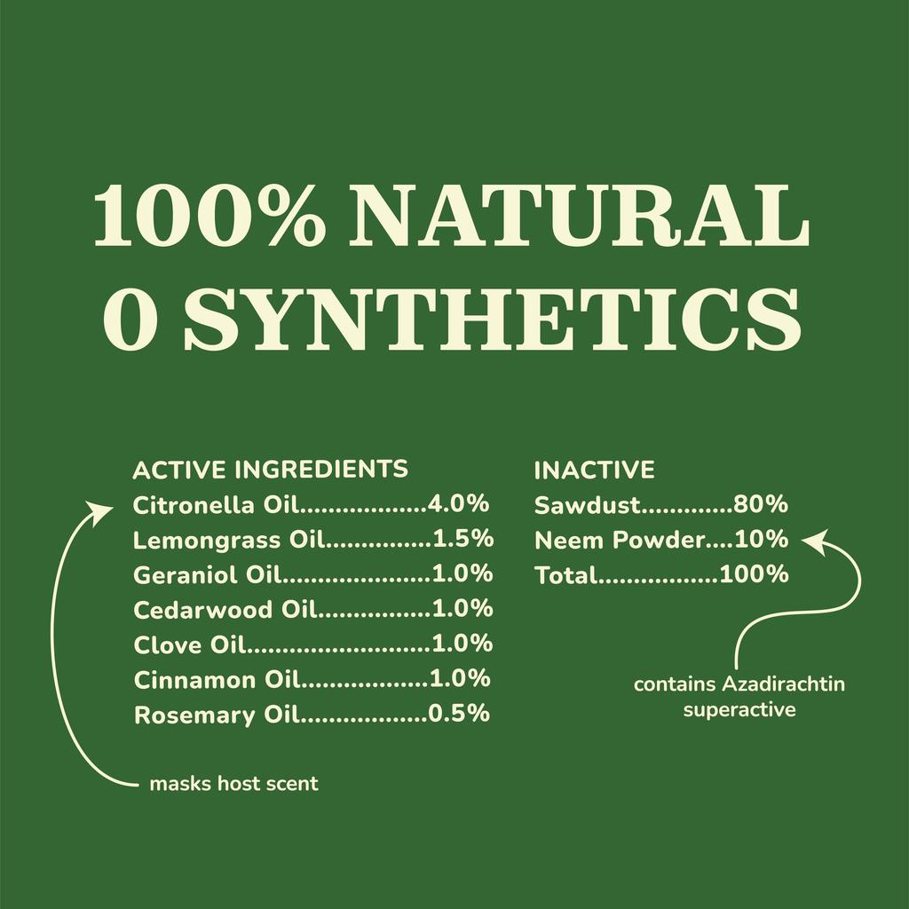 Natural Citronella Incense Sticks Outdoor - 18 Sticks, 40 hrs Protection
