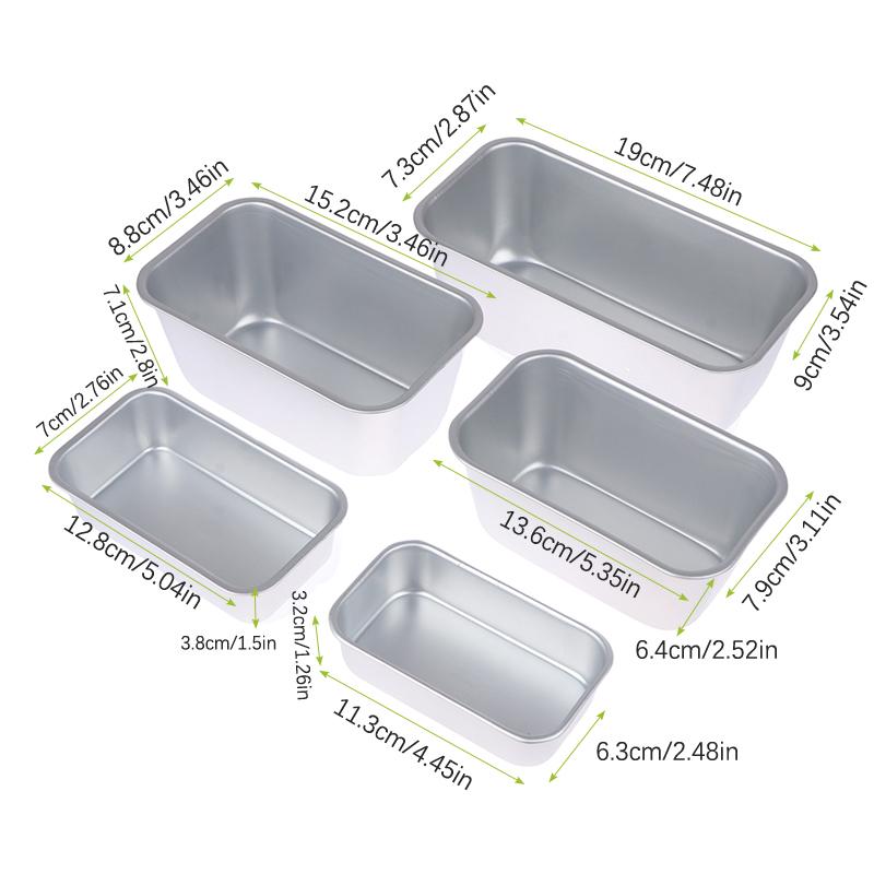 1Pc Square Box Mold Baking Tool Aluminum Alloy Non-Stick Bread Cheese Cake Toast Pan Diy Kitchen Baking Cake Mold