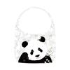 JIAERDI Sweet Cute Cartoon Panda Tote Bag Women Floral Print Large Capacity Shoulder Bags Ladies Casual Versatile Handbag 2025