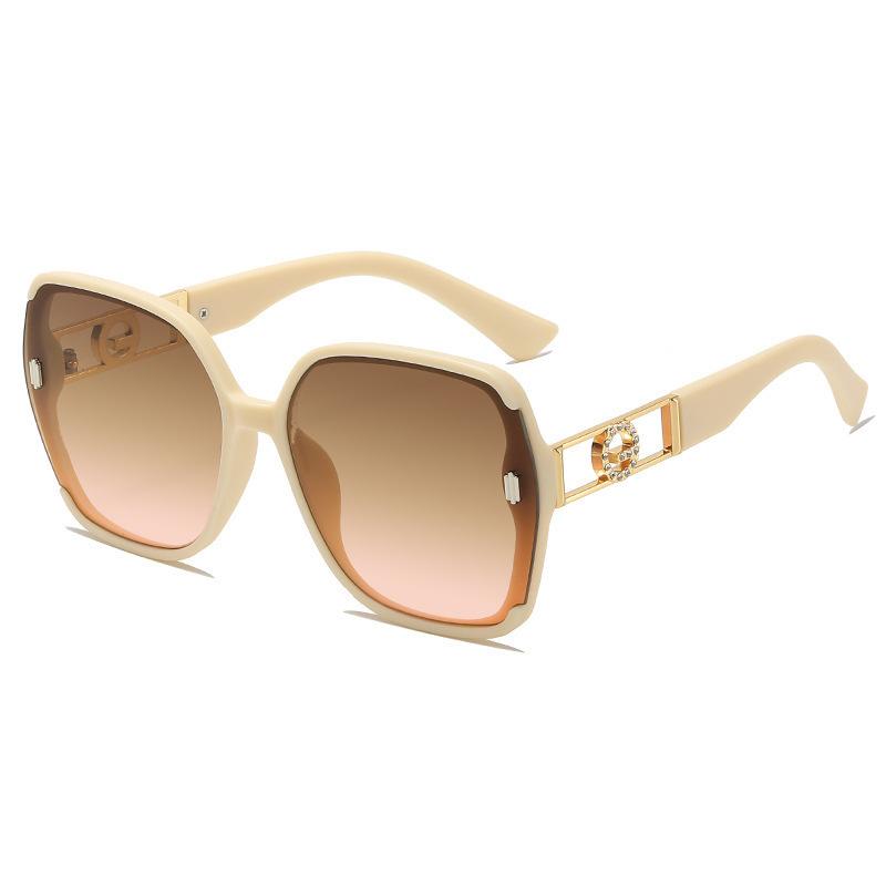 New G home women's high-end glasses UV-proof sunglasses large frame round face thin sunscreen sunglasses