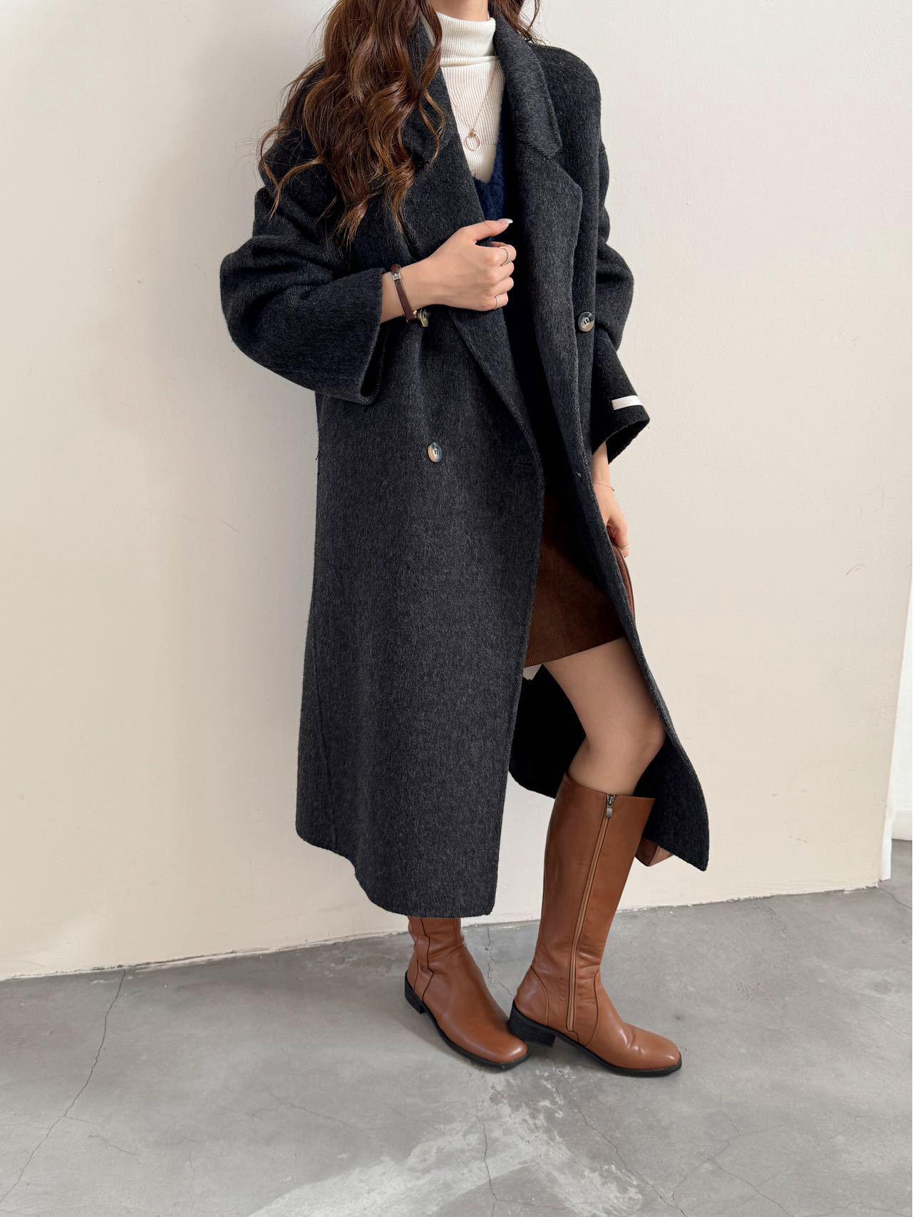 

Korean Style Loose Fit Autumn/Winter Wool Coat - Elegant Commuter Versatile Outerwear for Women Medium