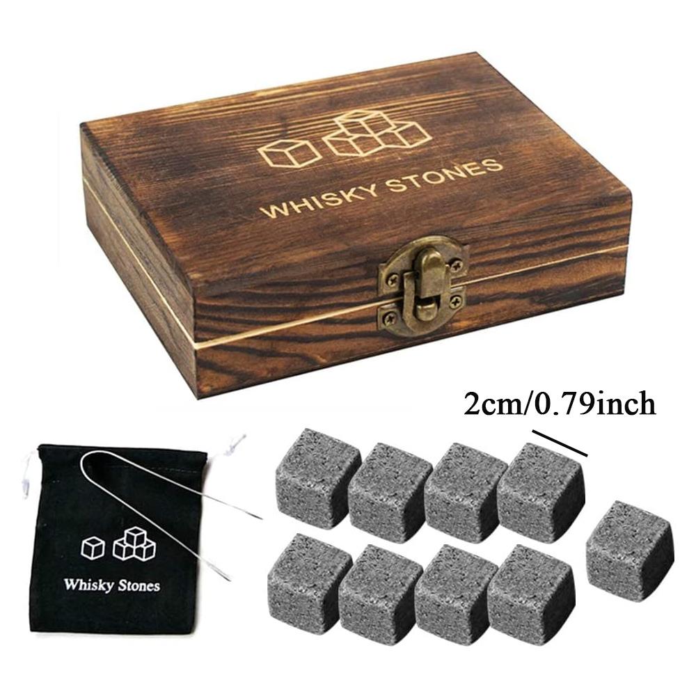 Whiskey Stones Stainless Steel Whiskey Chilling Rocks Cooling Ball Reusable Ice Cube for Drinking,Whiskey,Bourbon,Scotch чёрный
