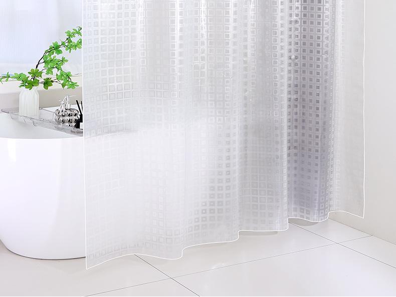 EVA Eco-Friendly Splash-Proof Shower Curtain, Thickened Style for Bathroom