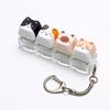 Cute Cat Shaped Keycap Keychain Adorable Cartoon Design Durable Key Charm for Backpack Gaming Peripheral Lover Gift