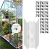 100 Pcs Greenhouse Glass Clips - Stainless Steel Greenhouse Window Clips Glass Panes Fixings Clips