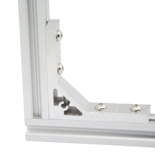 Iverntech 4-Piece 18x78x78mm Strong Support Corner Brackets for 2020 Series V-Slot Aluminum Extrusion Profiles, 16 M5 Screws and 16 M5 T-Nuts