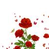 2Pcs Rose Flower Wall Sticker Decals Art Decor Anniversary Valentine's Day Murals PVC