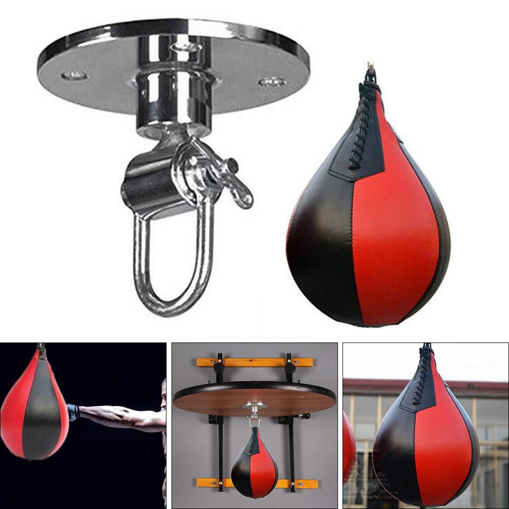 

Boxing Training Speedbag, Heavy Duty PU Leather Hanging Swivel Punch Ball Speedball for Boxing MMA Muay Thai Fitness Workout червоний