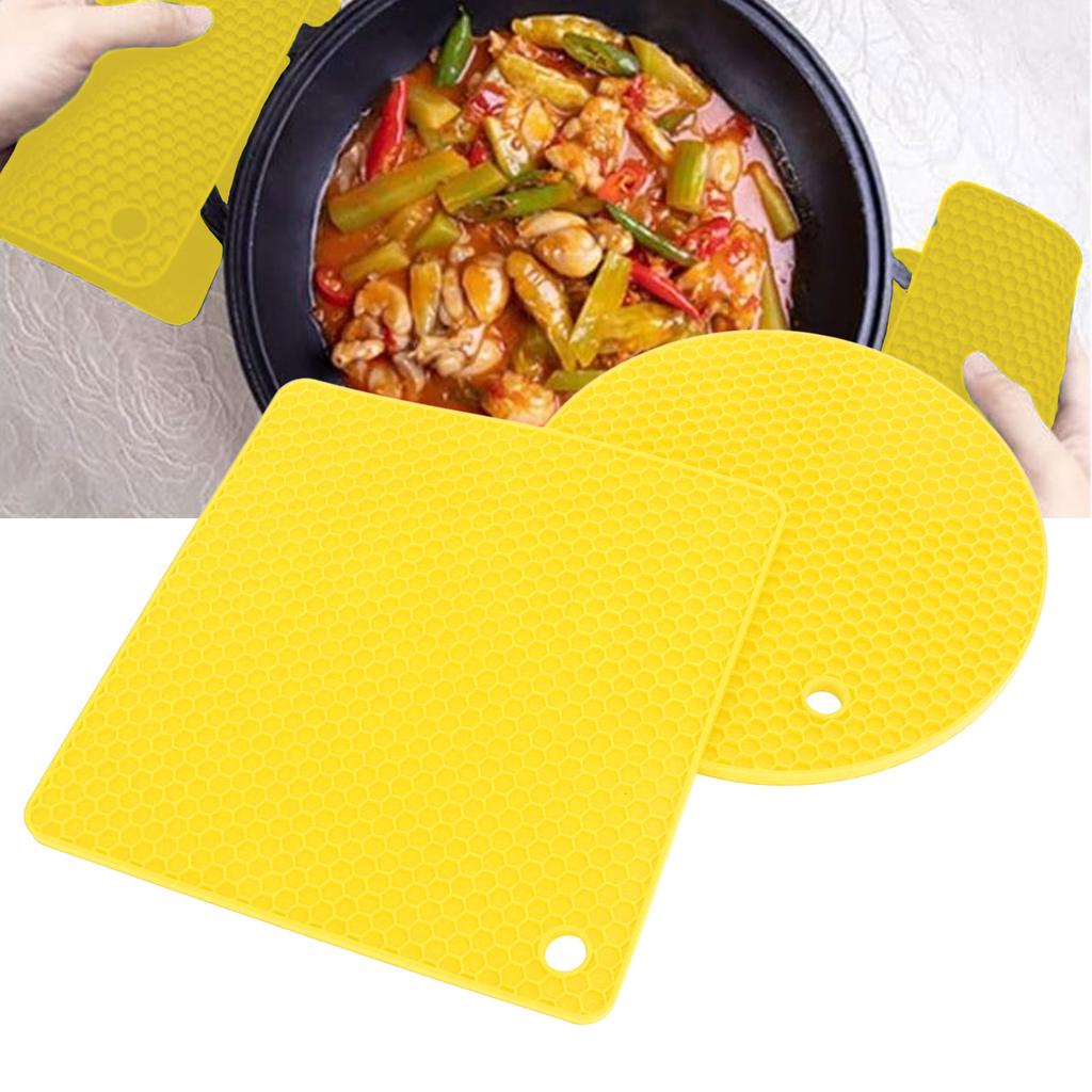 5 PCS 2 Round 3 Silicone Mat Multipurpose Hot Pads for Hot Dishes Tables