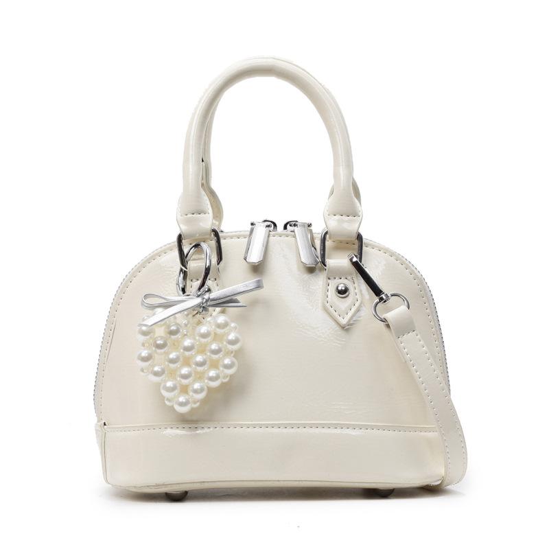 Solid Color Simple And Versatile Portable Shell Bag Women'S Light Luxury Niche High-End Shoulder Messenger Bag