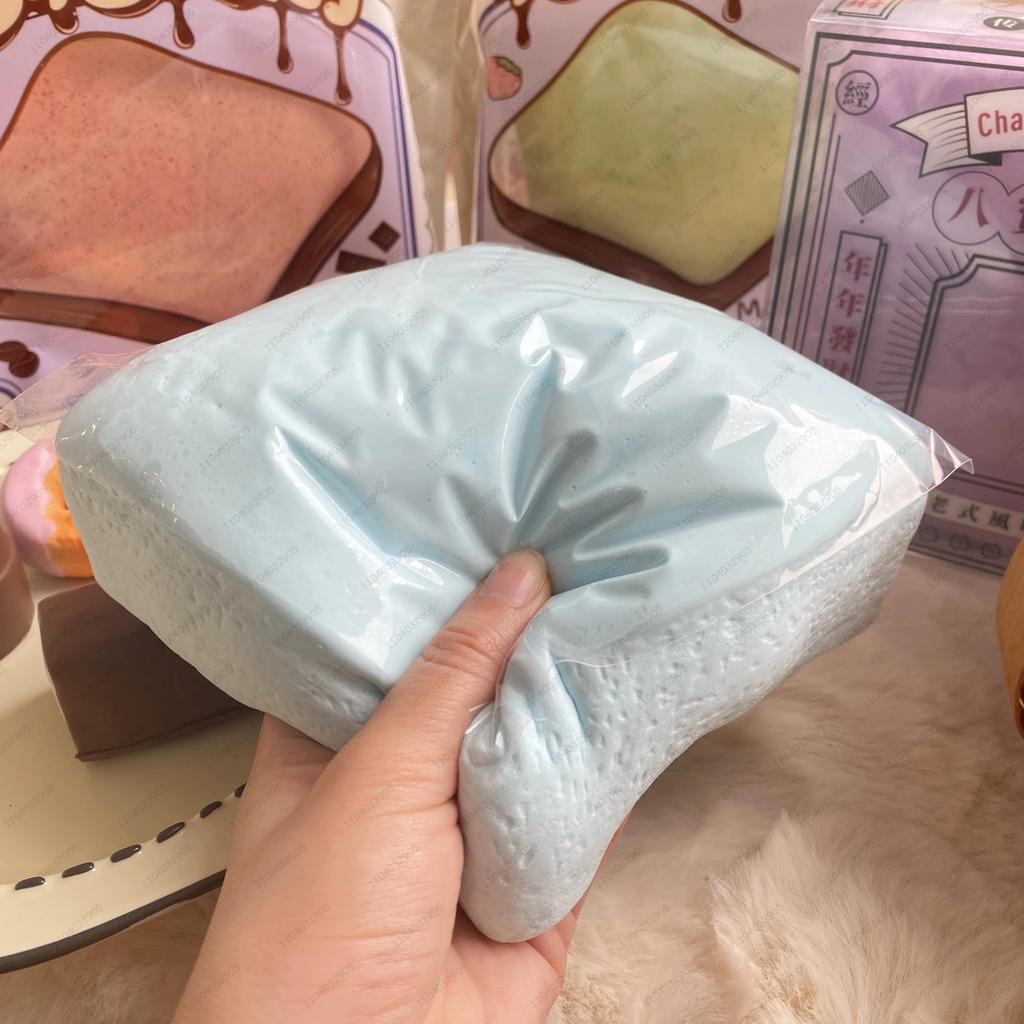 Thick Square Milk Rice Cake Squishy Slow Rising Milk Cake Bread Slow Rebound Fidget Toy Anti Stress Release Hand Relax Toy