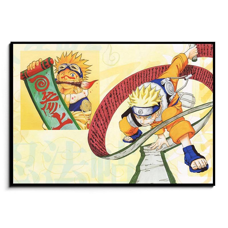 Japanese Anime Naruto Uzumaki Frameless Canvas Core Print - HD Poster Home Decor for Living Room Bedroom Anime Peripheral