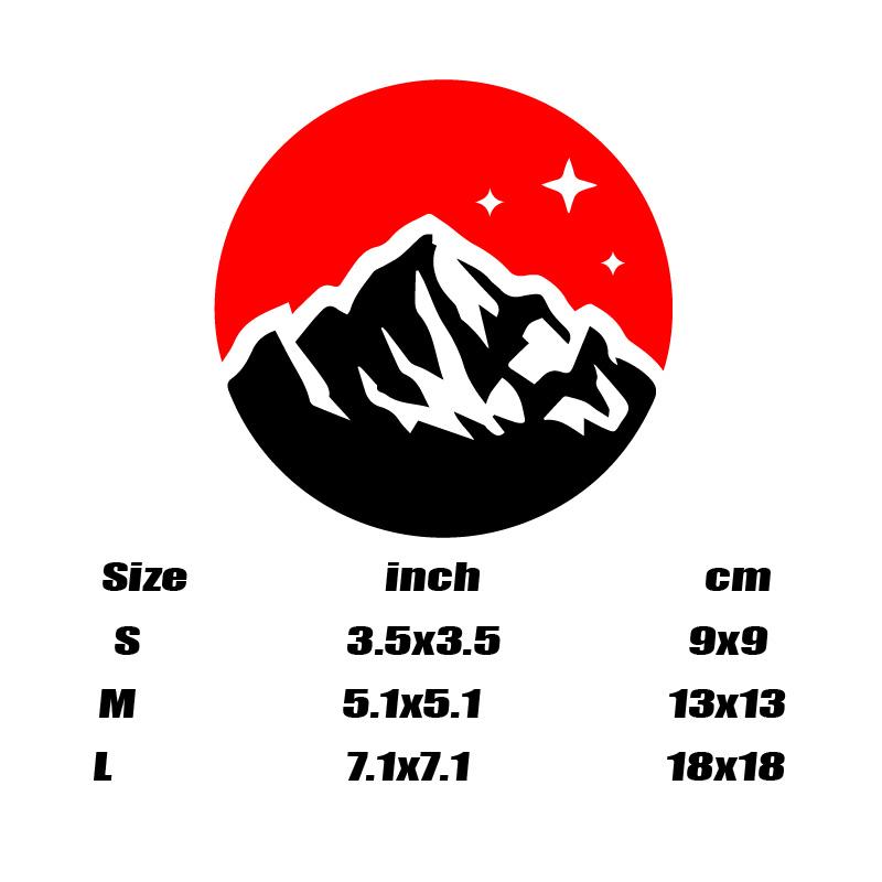 Snow Mountain Stickers,mountain&sky with stars,High quality for cars trucks motorcycles &laptops!