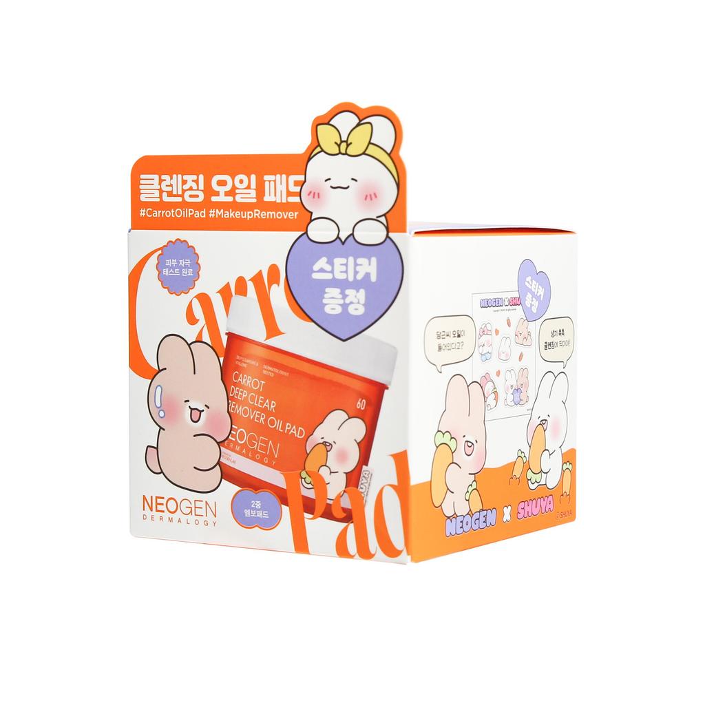 [SHUYA X NEOGEN] Neogen Dermalogy Carrot Deep Clear Oil Pad 150ml (60 podkładek)