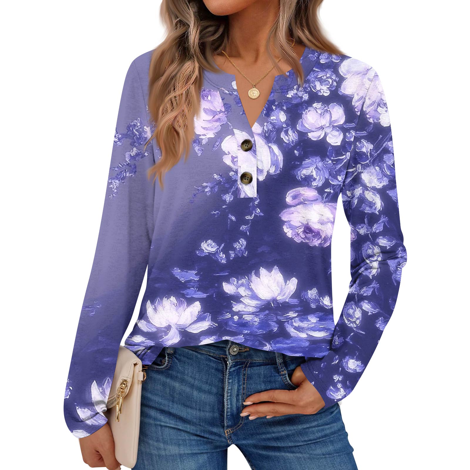 

Женские рубашки с принтом, с длинным рукавом, элегантные повседневные топы, модные рубашки, топы XL фиолетовый
