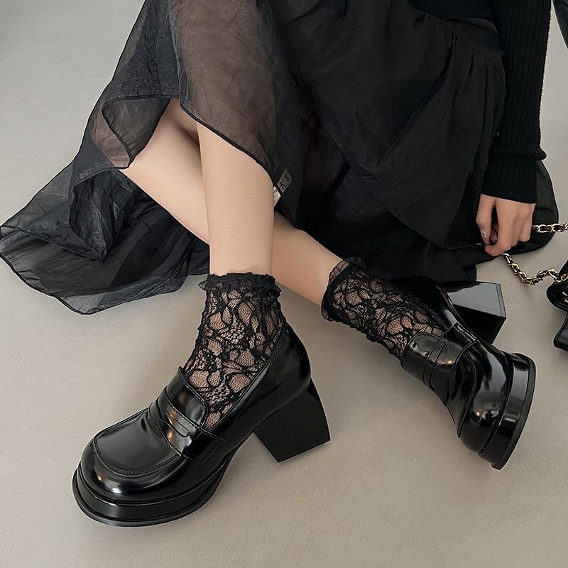 

Platform Thick Heel Women Mary Jane Shoes Japanese Jk Uniform Lolita Chunky Shoes Elegant Women s Stripper Party Dress Pumps 35 чёрный