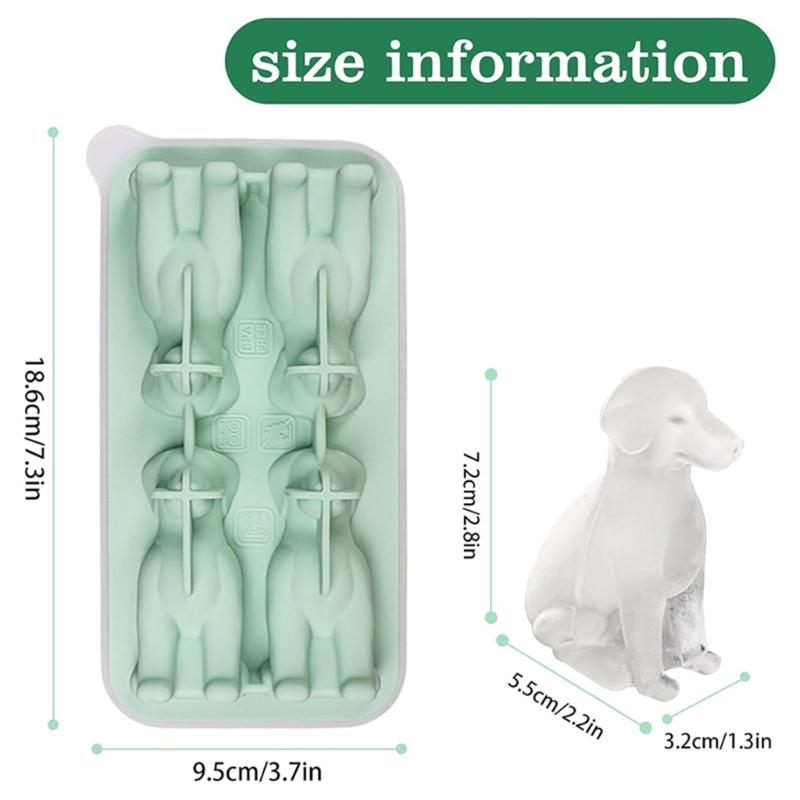 Labrador Eiswürfelform Niedliche Hundeform Schokoladen- und Keksform Tier-Thema Eiswürfelbehälter für DIY-Liebhaber Küchenwerkzeug