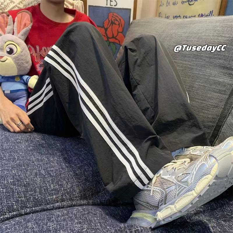 

Мужские летние быстросохнущие пляжные брюки с широкими штанинами и трехполосной тесьмой Extra Large чёрный