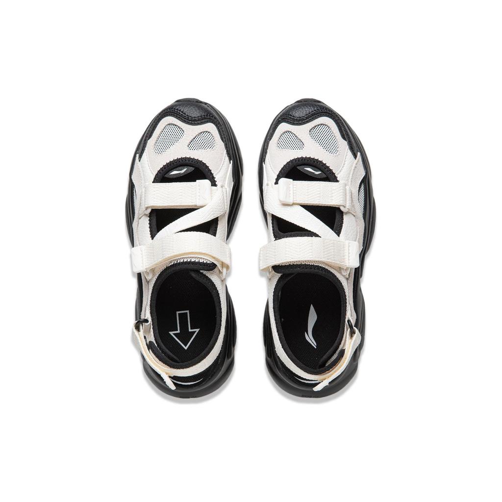 Li Ning Milk Coconut 2.0 V2 Comfortable Simple Lightweight Durable Breathable Thick Sole Increased Height Retro Mary Jane Sandals AGCU182-1