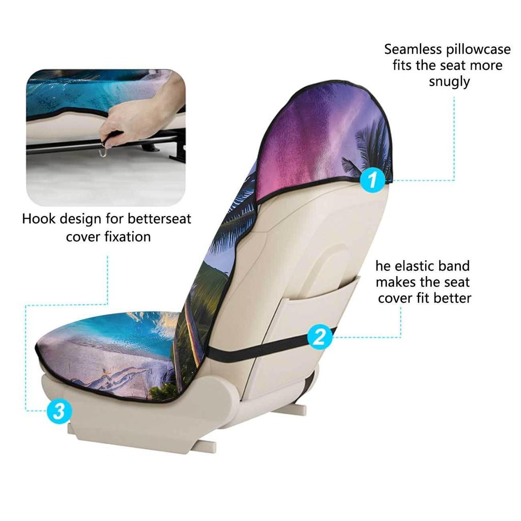 Universal Car Seat Towel Cover: Front Seat Protector for Gym, Workout, All Seasons - Fits Most Vehicles