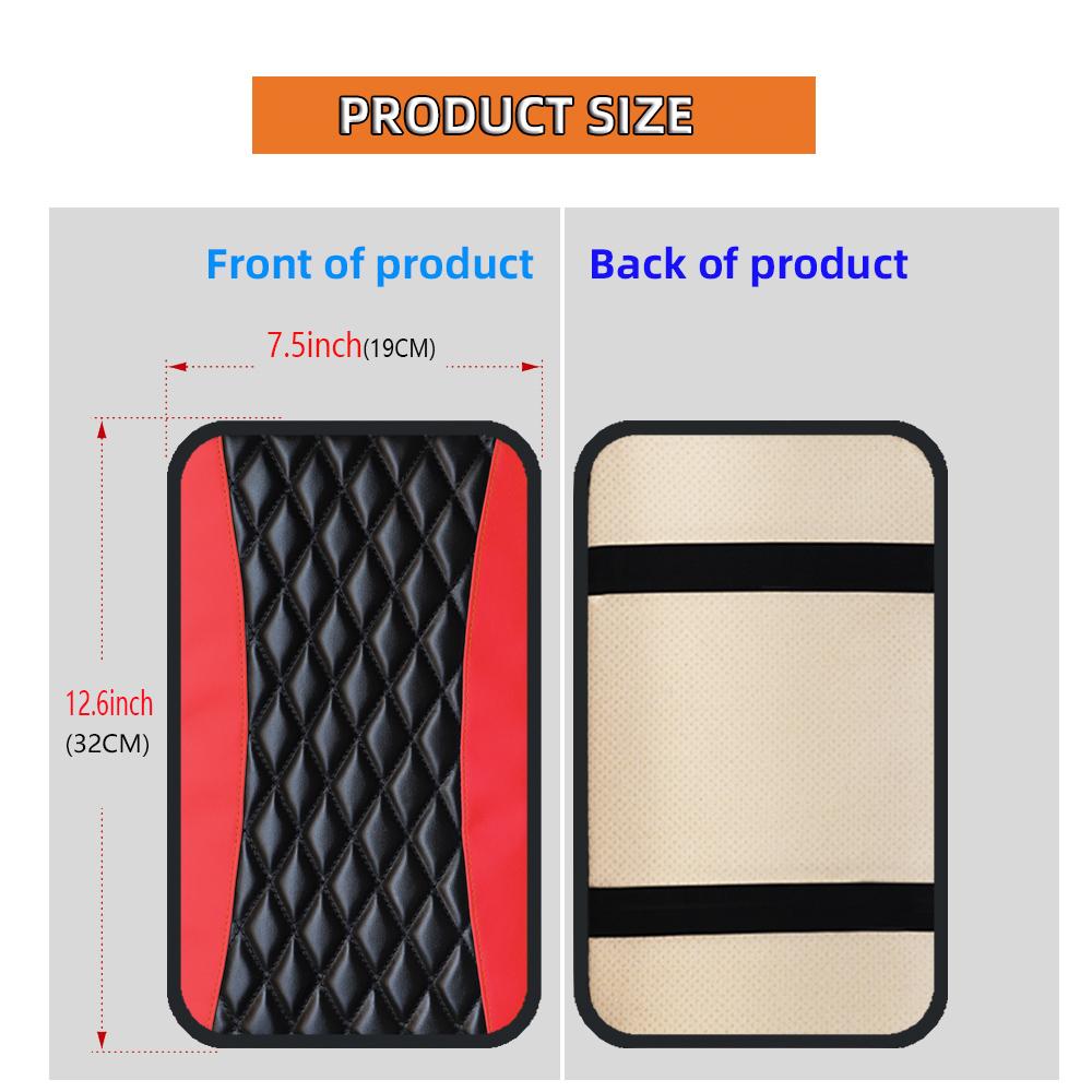 1 Artificial Sheepskin Embroidered Waterproof Anti-fouling Car Armrest Cushion Central Control Cushion Automotive Supplies