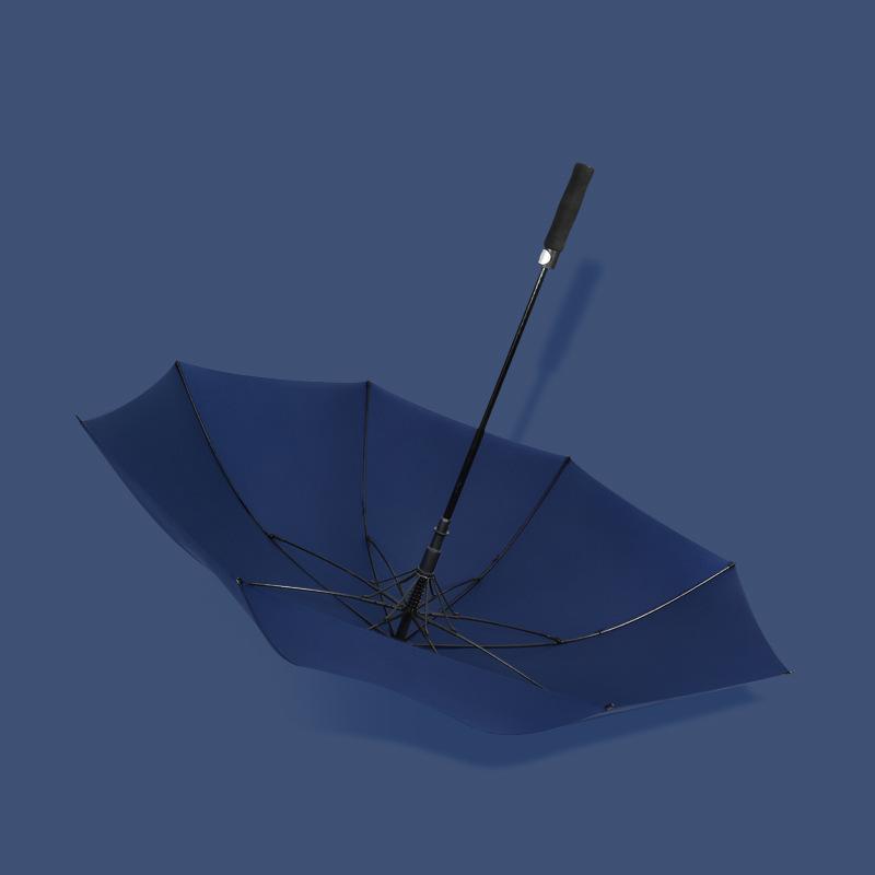 Umbrelă de Golf Britanică Retro Business - Mâner de Lemn, Tijă Dreaptă Consolidată, Anti-Ultraviolete, Design Cadou Imprimat.