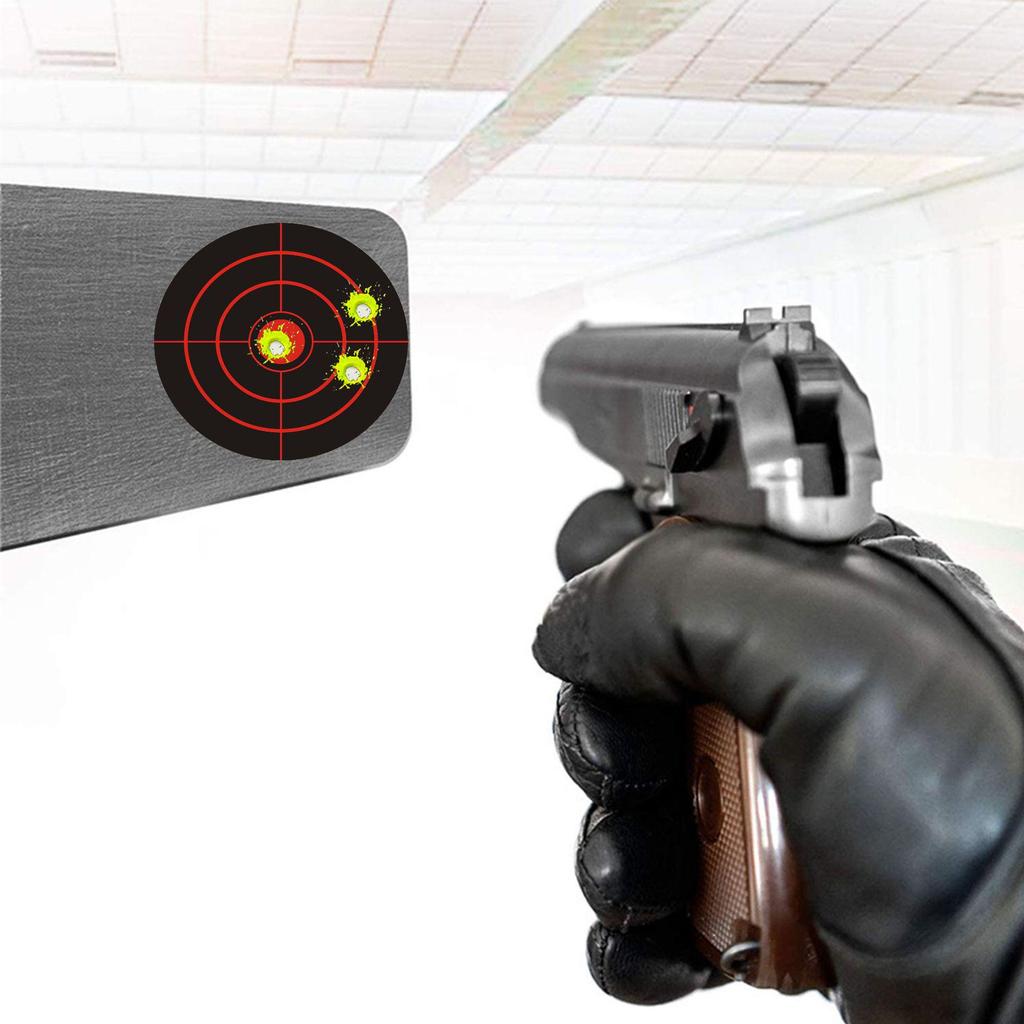 4-Inch Fluorescent Yellow Splatter Shooting Target Stickers