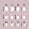 White Snowflake Press On Nails Short Square Artificial Nails Santa Claus Full Cover Stick on Nails Christmas False Nails