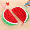 School Suppli Stationery Watermelon Pencil Case Cute Fruit Kawaii Plush Large Capacity Pencil Bag Cosmetics Case for Kids Gift