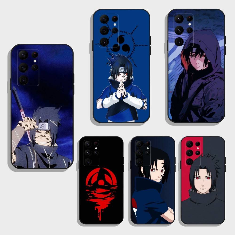 P-Narutos Cover K-Uchiha Phone Case For Samsung S26,S25,S24,S23,S22,S21,S20,Ultra,Plus,FE Black Soft Cover