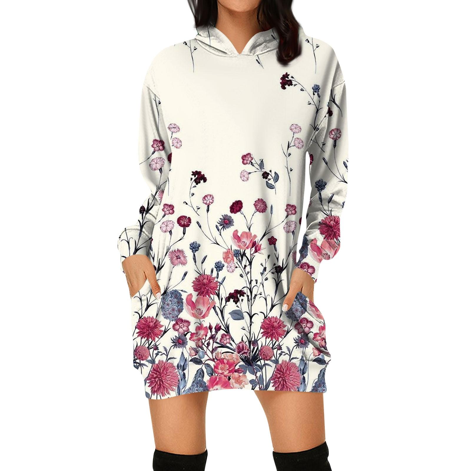 

Женское осеннее и зимнее платье-толстовка с капюшоном, платье с принтом на Хэллоуин XXL