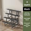 Stainless Steel Metal Flower Step Display Stands Balcony Flower Room Plant Rack Waterproof Multi-Layer Ladder Shelf