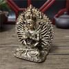 Bronzová barva Tisícruký Guan Yin Buddha Socha Ornamenty Pryskyřice Čínská Kwan Yin Buddha Socha Figurky Domácí dekorace