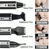Electric Shaver Rechargeable Razor For Men, 4 In 1 Waterproof Epilator Nose Hair Removal Eyebrow Beard Sideburn Mustache Trimmer