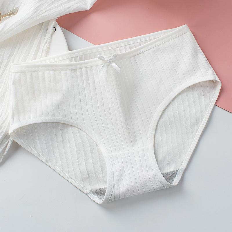 

4 шт./комплект трусы хлопковые женские антибактериальные с низкой талией женские трусы дышащие большие размеры трусы хлопковые женские XXL белый